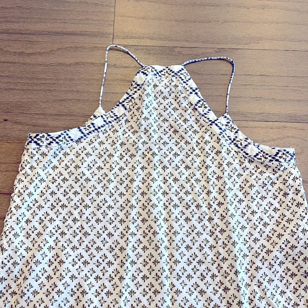 LOFT Green and Blue Patterned Strappy Cami - Size XS - Picture 6 of 8